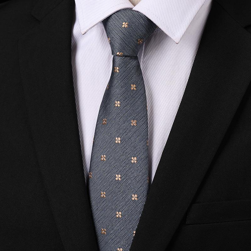 Fashion Versatile Casual Men And Women Retro Hong Kong Style Business Dress Groom Wedding Korean Version 8Cm Hand-Patterned Tie