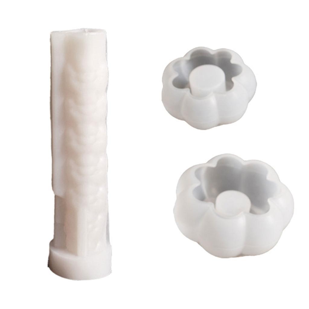 3D Skládané Lebky Svíčkové Formy Odlévací Formy Halloweenské Silikonové Formy Formy na Svícník Dýně Sádrové Formy