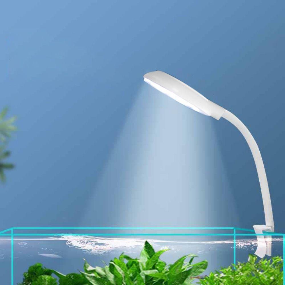 Plastic Fish Tank Plants Grow Light 360 ° Rotation Fish Tank Small Clip Light  Fish Tank