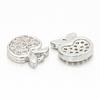 ZHUKOU Fruit Party Gold Plated Inlaid Zirconia Sweet And Cute Fruit Metal Pendant For DIY Jewellery Accessories 1 Pcs