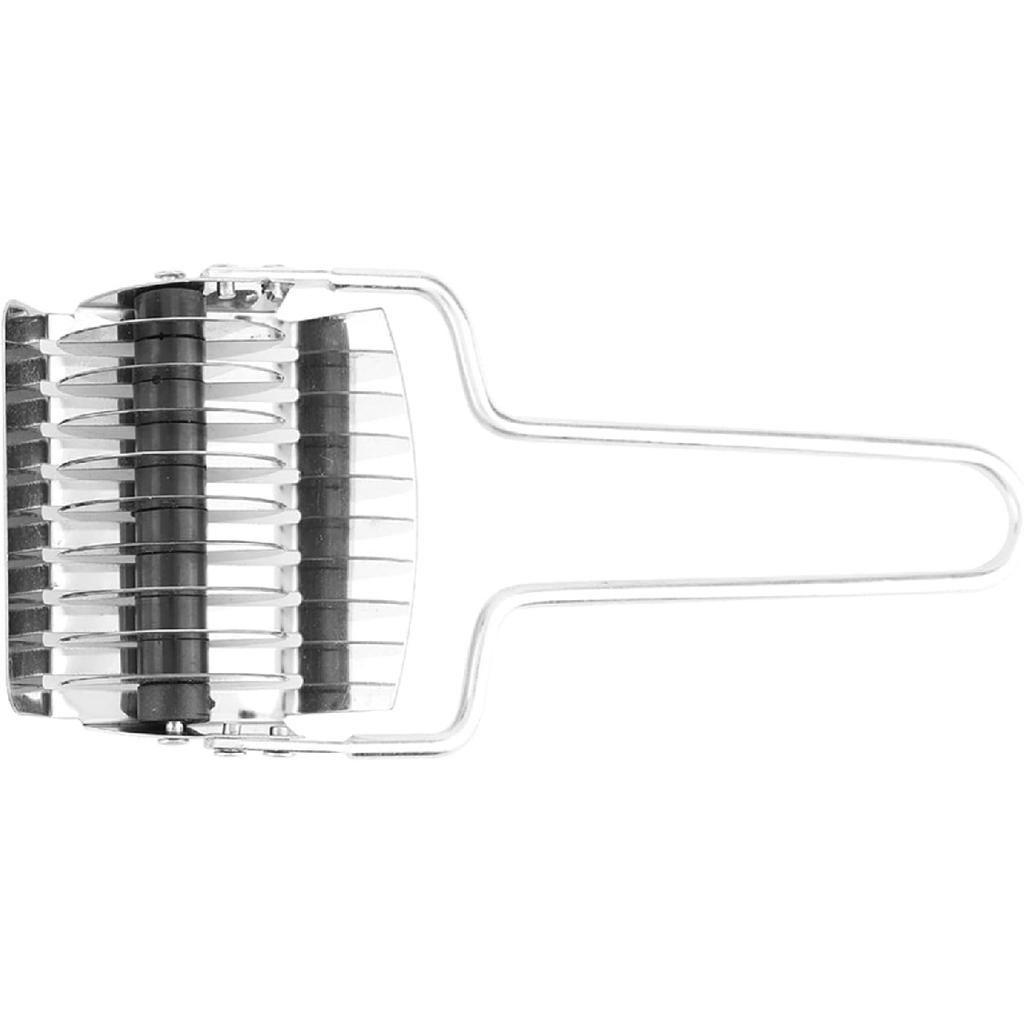 2pcs Pasta Noodle Cutter, Stainless Steel Manual Noodle Cutter Roller Dough Cutter Pasta Spaghetti Noodle Lattice Rolle Kitchen Baking Tool