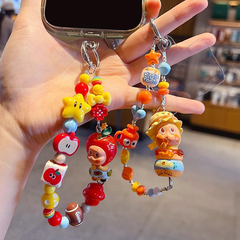Handmade DIY Stars, Cute Dolls, Beaded Mobile Phone Chain Pendant, Car Keychain, Doll Pendant Accessories.
