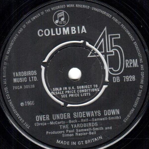 

7inch Record YARDBIRDS - Over Under Sideways Down / Jeff s B DB7928 COLUMBIA 1966 UK Rock Used