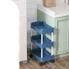 Mobile Storage Shelf Interspace Gap Shelf Kitchen Storage Shelf Bathroom Storage Rack Fridge Side Seam Finishing Rack
