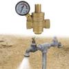 Verstellbares Messingventil mit Manometer zur Regelung des Wasserdrucks in 1/2 Zoll DN15 Sanitär- und Bewässerungssystemen