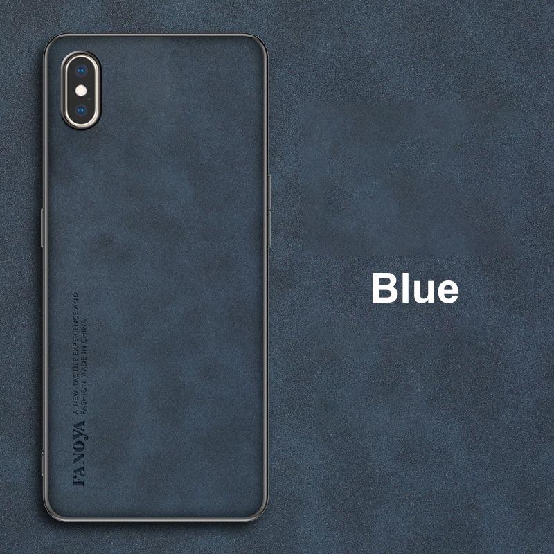 Für iPhone X XS Max Hülle Luxus PU Leder Handyhülle Für iPhone XR iPhoneX S Rückseite Matte Silikon Vollschutz Coque