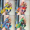 Adorable Cartoon Powerpuff Girls Keychain Silicone Bag Charm Festive Gift Idea
