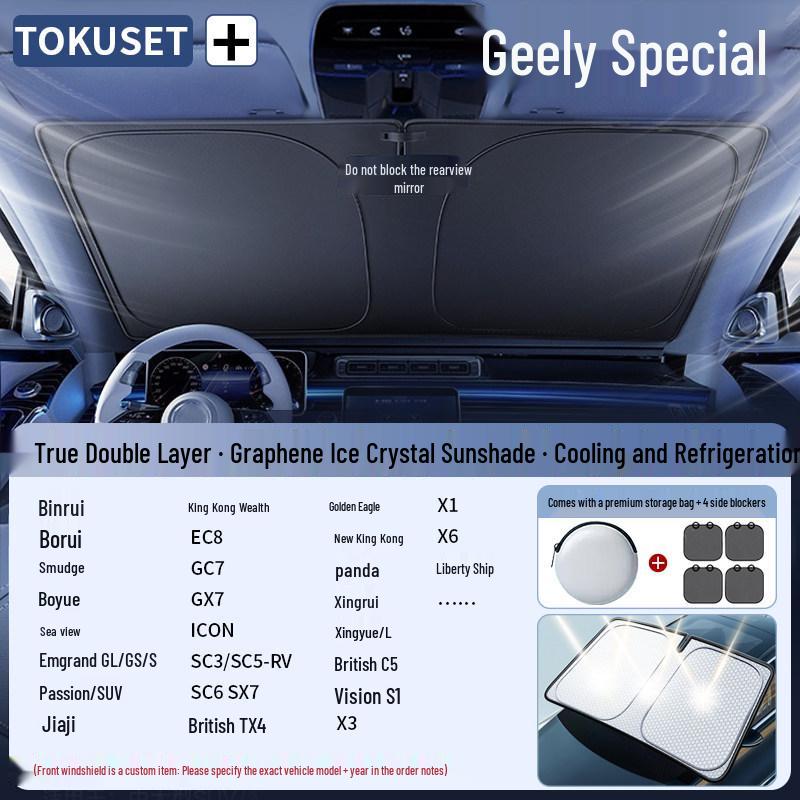 SUV Sunshade Windshield Cover: Anti-Glare, Heat Insulation, and Sun Protection Set