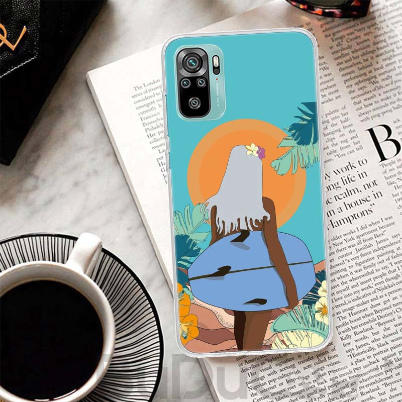 Surf Board Aesthetic Cover For Xiaomi Redmi Note 10 9S 9 8T 8 Pro 7 5 Mi 9T 10T 11T 12T 11 12 Lite 12X A3 A2 A1 Print Coque