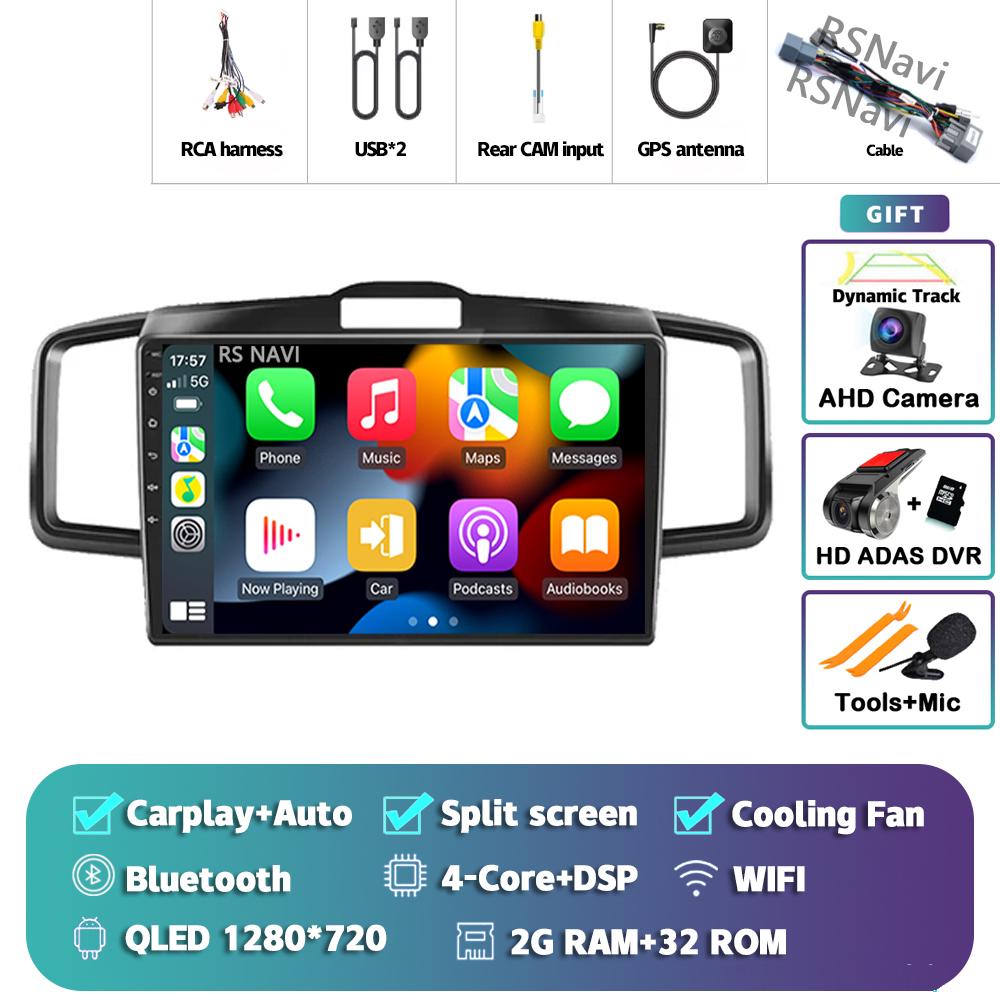 Android 14 Carplay Car Radio For Honda Freed 2008 - 2016 Multimedia Video Player Navigation GPS Stereo AI Voice DVD 360 Camera