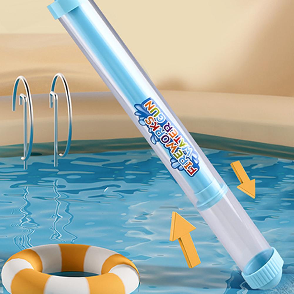 4Pcs Fireworks Spray Water Pull-Back Water Gun Outdoor Splash Games for Pool Lawn Activities Summer Interactive Water Spray Toys