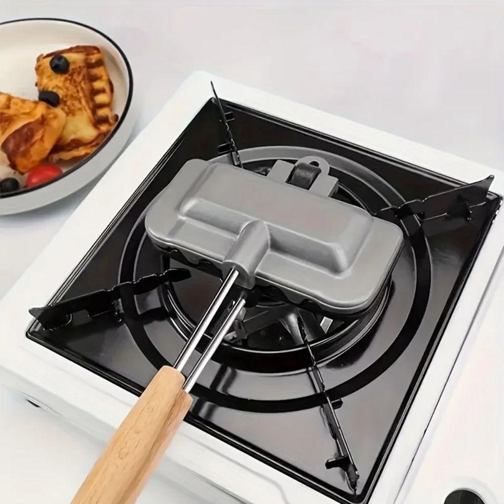 Long Handle Dual-Color Sandwich Grill Rectangular Sandwich Maker Sandwich Baking Pan  Kitchen Tool