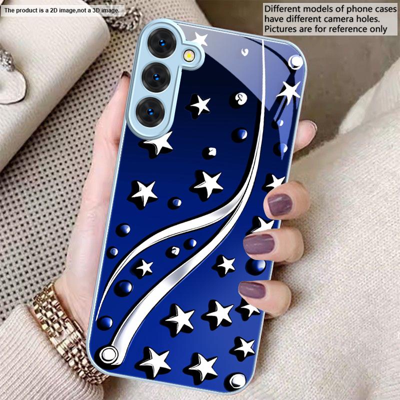 Deep Night with Stars For Samsung S26 S22 S8 S9 10 S20 Ultra S21 Pro S22 Plus S23 FE S24 Ultra S25 Edge S24+ Glass Phone Case