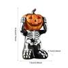 Halloween Skeleton Decorations Skeleton Figurines Spooky Halloween Skeleton Pumpkin Statues for Home Party Decor