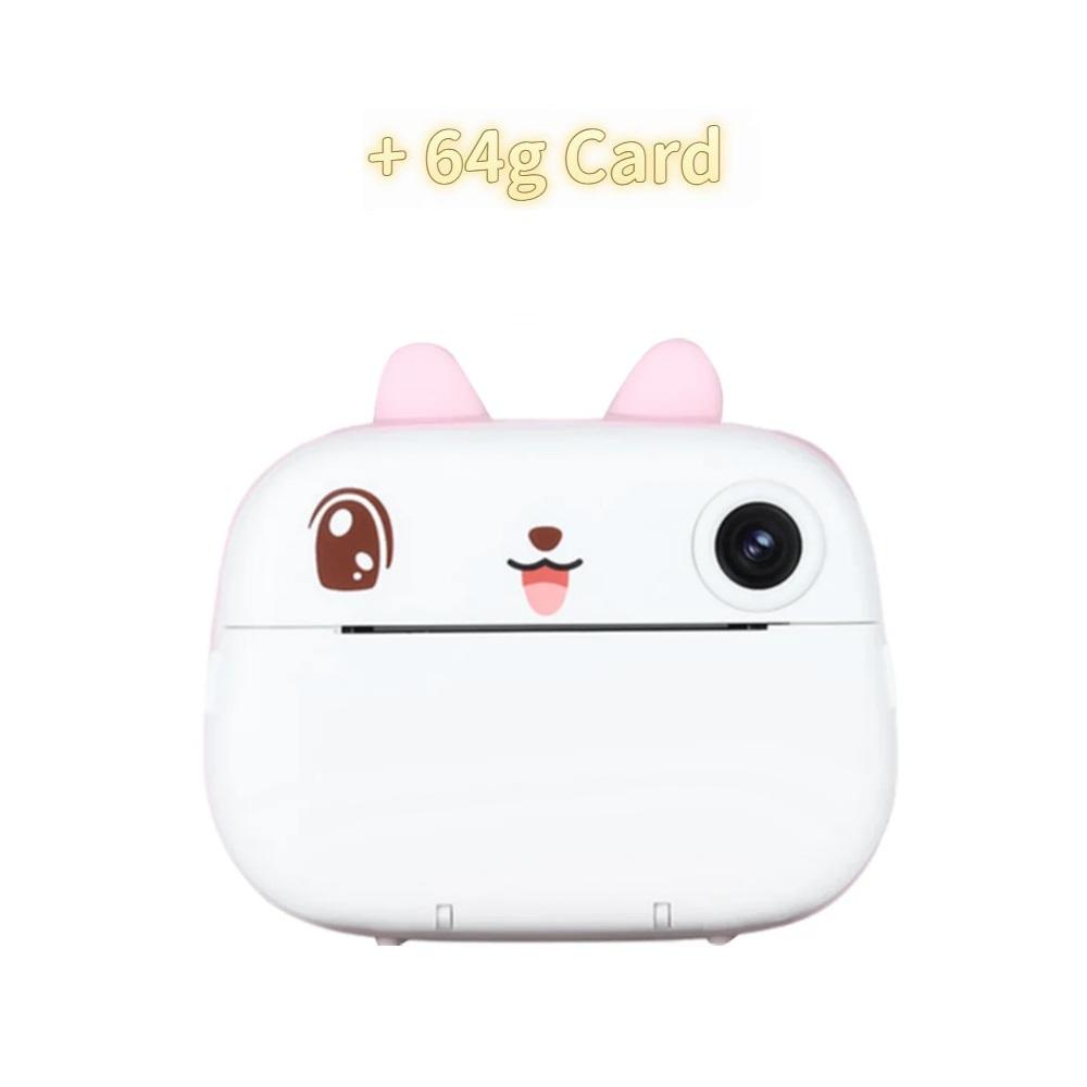 Fotocamera per bambini, stampante termica istantanea, schermo da 2,4 pollici, doppia fotocamera, registrazione video 1080P, stampa senza inchiostro