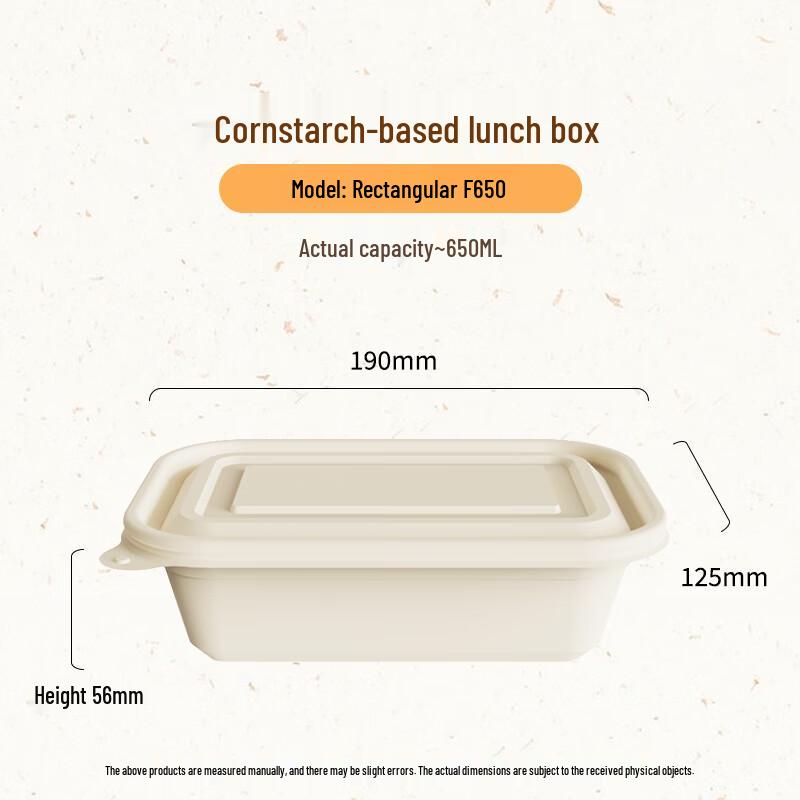 Jiwanggu Biologiskt nedbrytbar Lunchlåda för engångsbruk av majsstärkelse