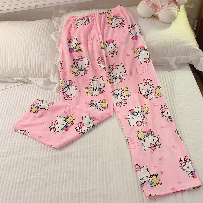 Women's Loose Cartoon Pajama Pants for Spring & Autumn - Casual, Airy, and Outdoor-Friendly