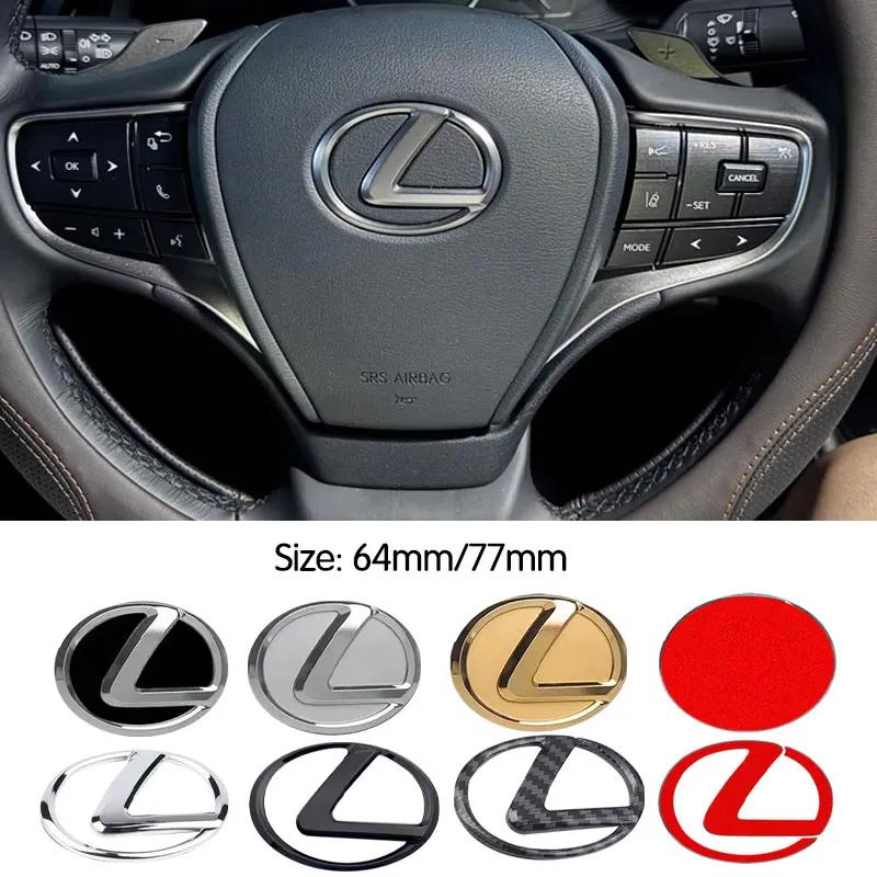 For Lexus ES240 ES250 ES350 IS250 IS300 RX270 GS NX300 RX300 RX350 RX400H 64/77mm Steering Wheel Emblem Cover Sticker Car Badge