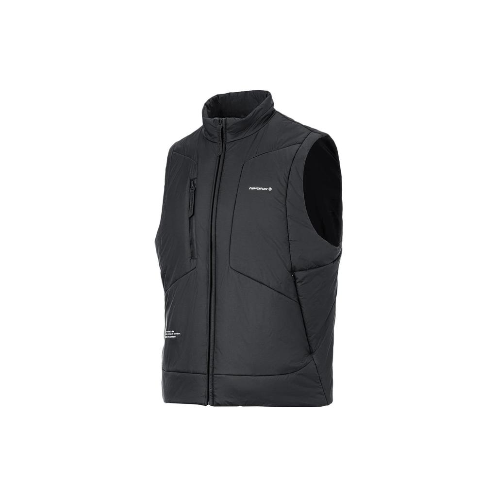 Li-Ning CF Series Solid Color Zip Stand Collar Sleeveless Vest Men Vests Black AMMT019-1