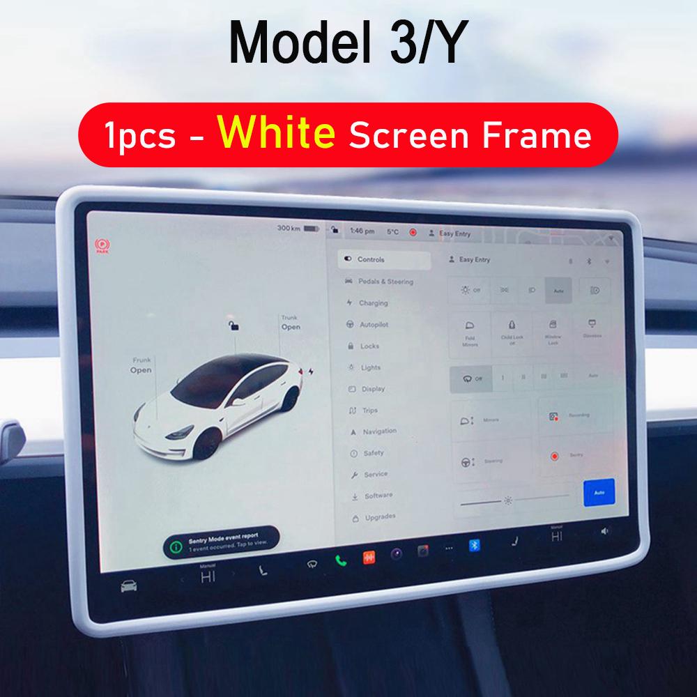 Protector Trim Frame for Tesla Model 3 Y Juniper Screen Edge Frame Rearview Mirror Cover Center Console Protective Accessories