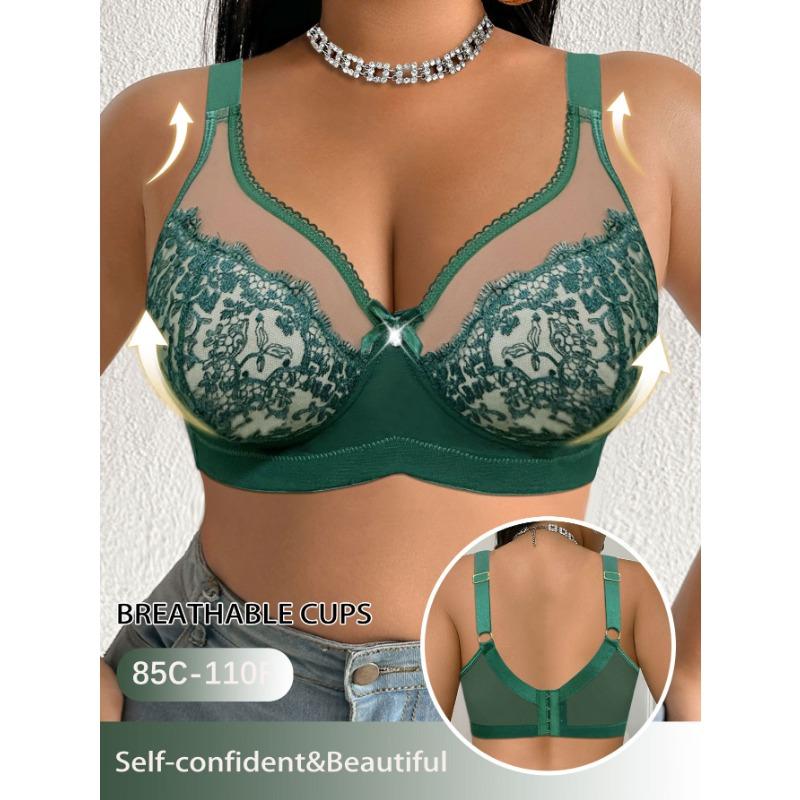 Women S Sexy Lace Embroidered Push Up Bra For Large Bust