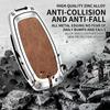 Metal Leather Car Key Case Cover Shell for Hyundai Santa I30 IX35 Encino Kona Solaris Accent Fe Azera Grandeur Elantra Accessory