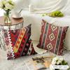 Federa Cuscino Kilim Turco Lino Naturale Tessuto Biologico Stampa Double-Face Traspirante Perfetta Per L'arredamento della Casa