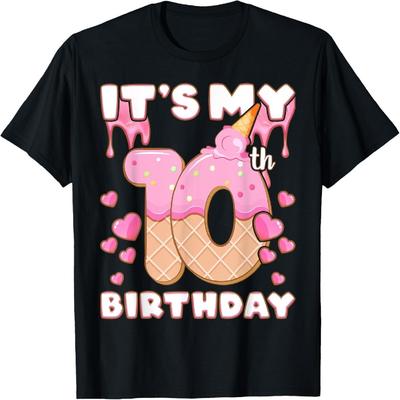 Geburtstag, Mädchen 10 Jahre, Eis, Es ist mein 10. Geburtstag T-Shirt