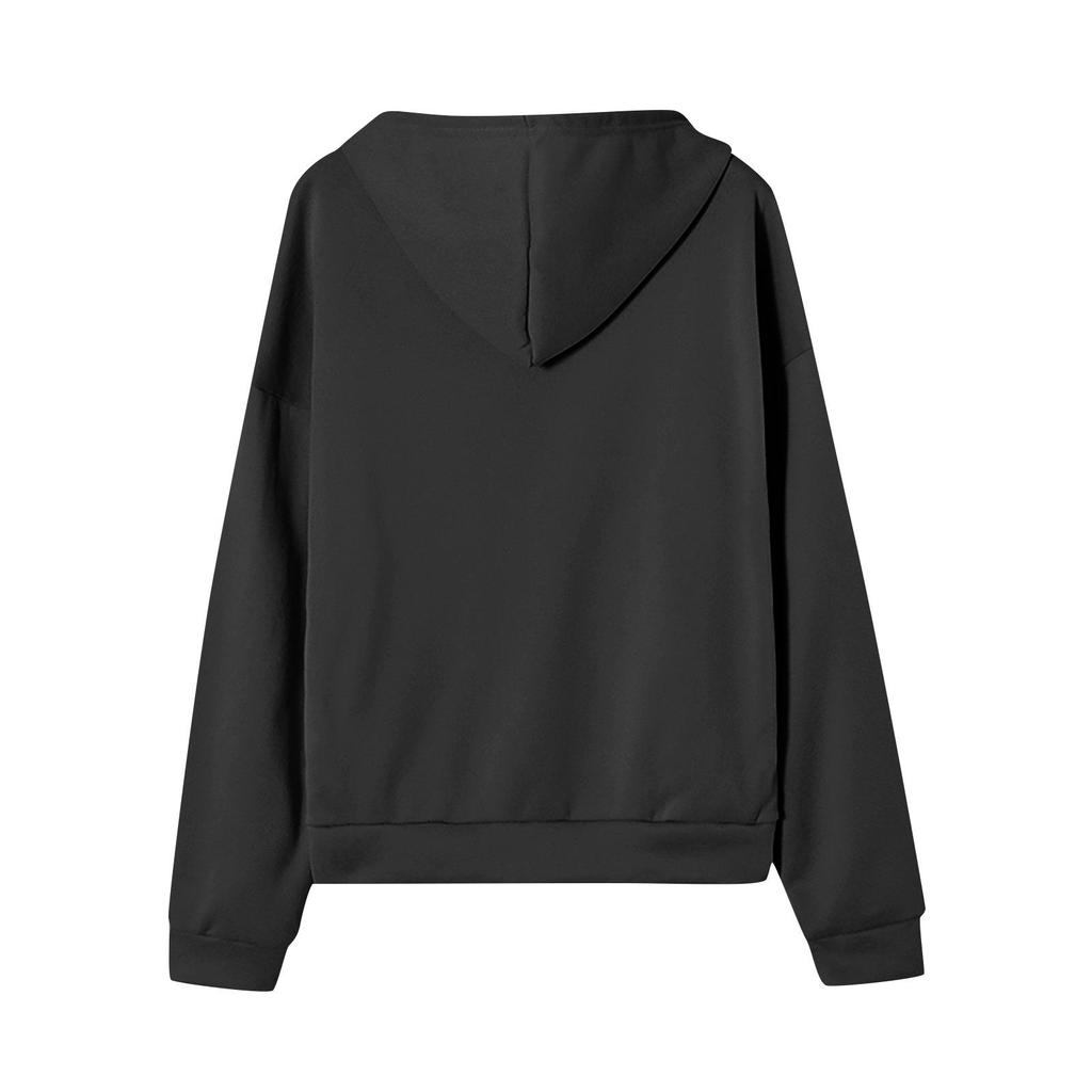 Veste à capuche zippée chaude décontractée pour femme, style européen et américain, 2024