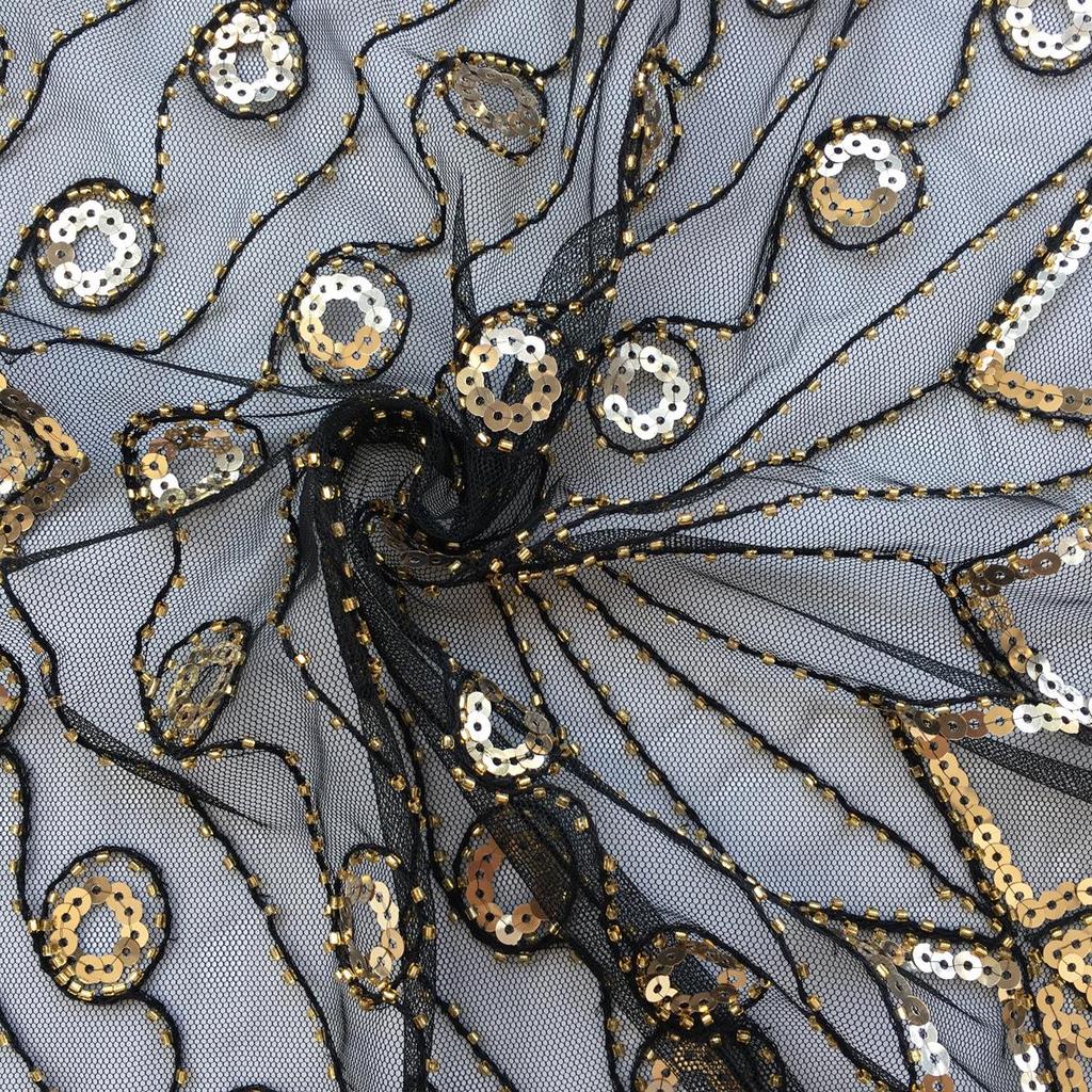 1920s Vintage Sequin Evening Dress with Shawl Cape for Banquets and Christmas