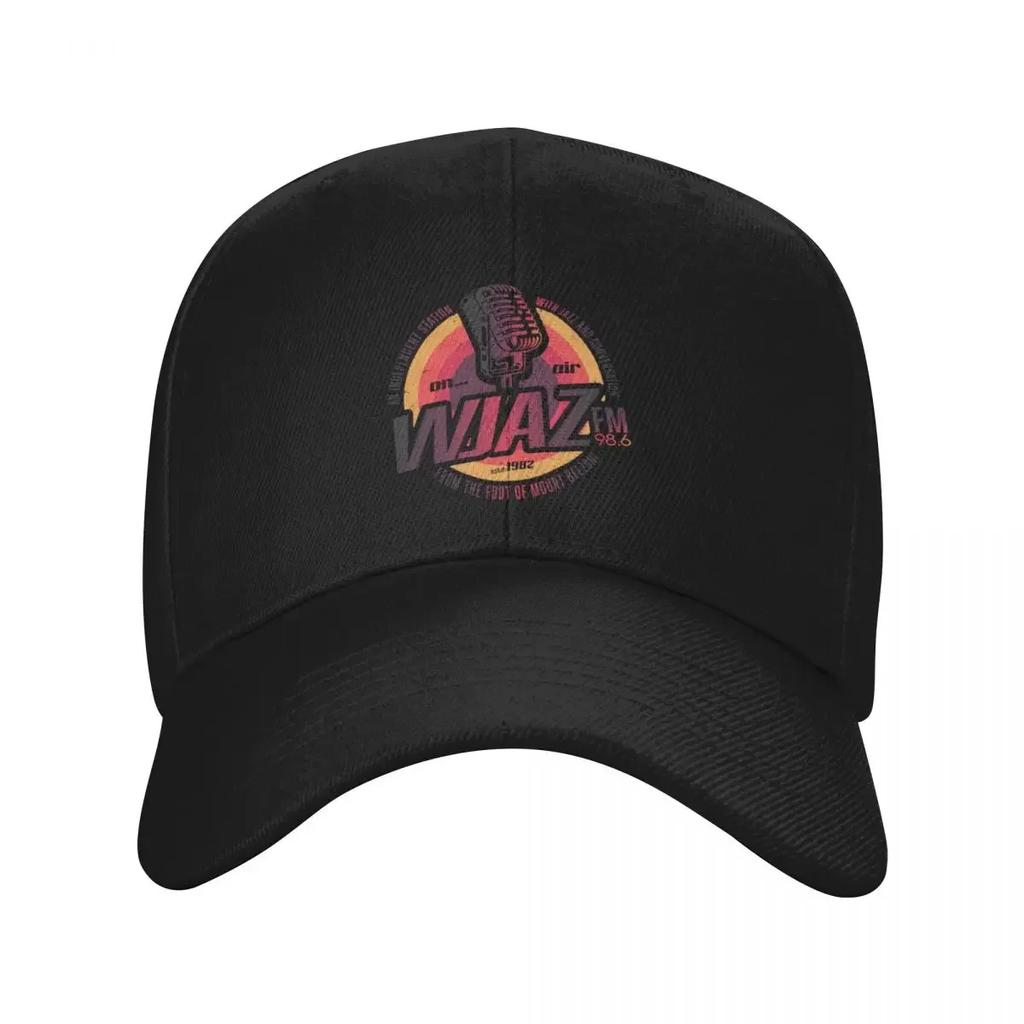 New Vintage Radio WJAZ Baseball Cap Big Size Hat Wild Ball Hat Sun Hat Golf Unisex Womens