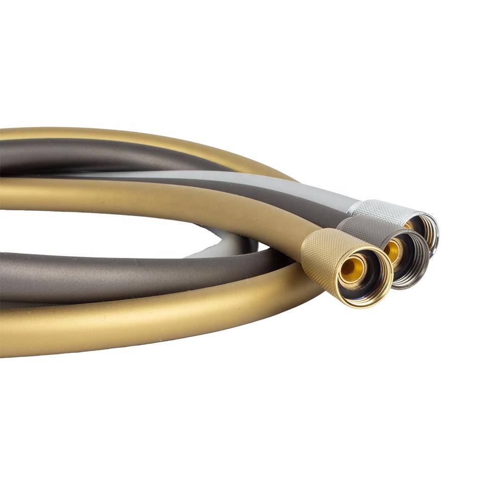 Revolutionary Ultra-Soft Silicone Shower Hose Anti-Kink Designed Handheld Shower Head Hose Extension with Brass Insert and Nut