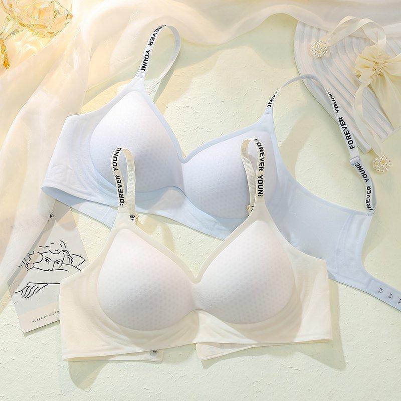 Traceless no steel ring explosion cool beautiful back underwear alphabet shoulder strap soft support anti-sagging breast bra