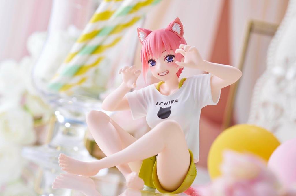 The Quintessential Quintuplets Desktop Cute Ichika Nakano Original Cat Room Wear 13cm Figure - Ver. - Approx.
