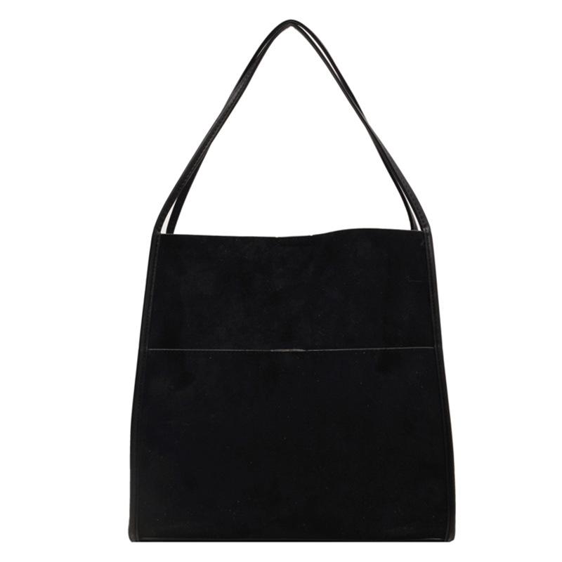 

Вместительные сумки женские осенние универсальные 2024 новые ретро сумки-ведра через плечо - популярные сумки-тоут для поездок на работу в этом году чёрный