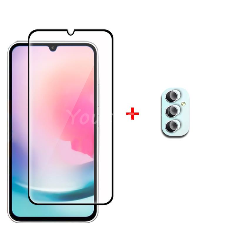 For Samsung Galaxy A24 Glass For Samsung A24 Tempered Glass Full Cover Screen Protector Film Galaxy A24 A54 A34 A14 A04 A04S