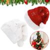 Christmas Santa Claus Hat Christmas Hats for Adults Plush Velvet Xmas Luxury Snowflake Hat Merry Christmas