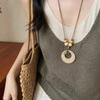 Dark Zircon Cross Beaded Necklace for Women, Long Summer Style Neck Chain, Trendy and Versatile Collar Chain, Instagram Style