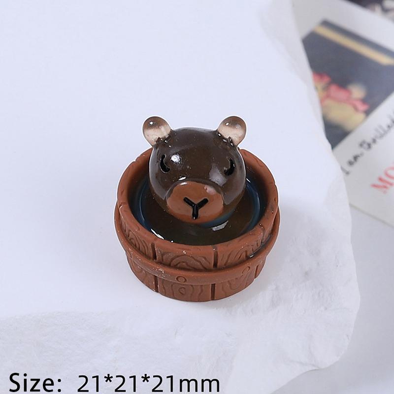 Luminous Mini Capybara Resin Miniature Figurine Glow At Night Fairy Garden Decoration Diy Ornament Cute Desk Decoration