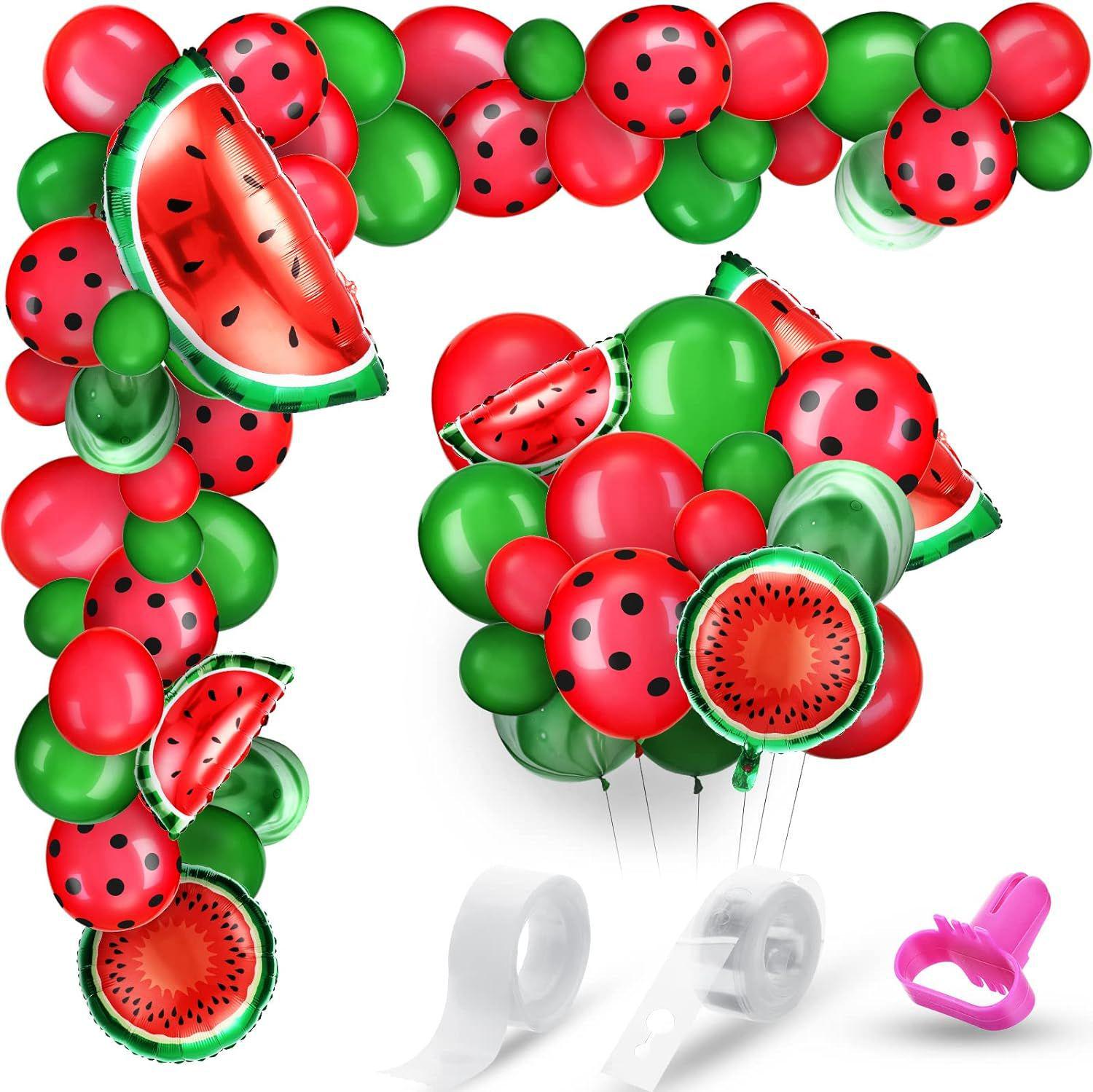 Watermelon Balloon Garland: Summer Party Fruit Decoration Props