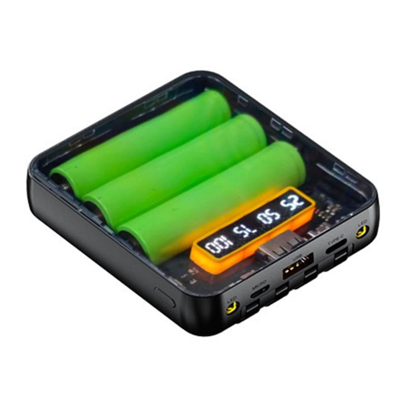 Portable 18650 Battery Storage Box with Fast Charging Function 18650 Battery Box, Quick Charging Power Banks Enclosure