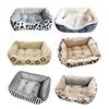 Cat Sofa Thickened High-Elastic Filling with Heightened Rim Neck Protector Soft Flannel Fabric for All-Season Pet Bed for Cats