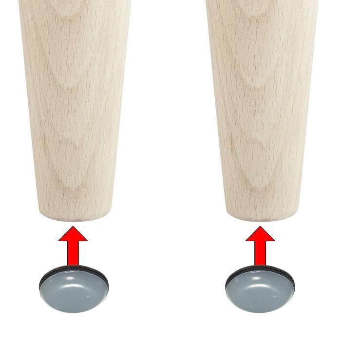 Patins glisseurs - CYCLINGCOLORS - Ø20mm - Lot de 4 - Adhésif - Téflon PTFE