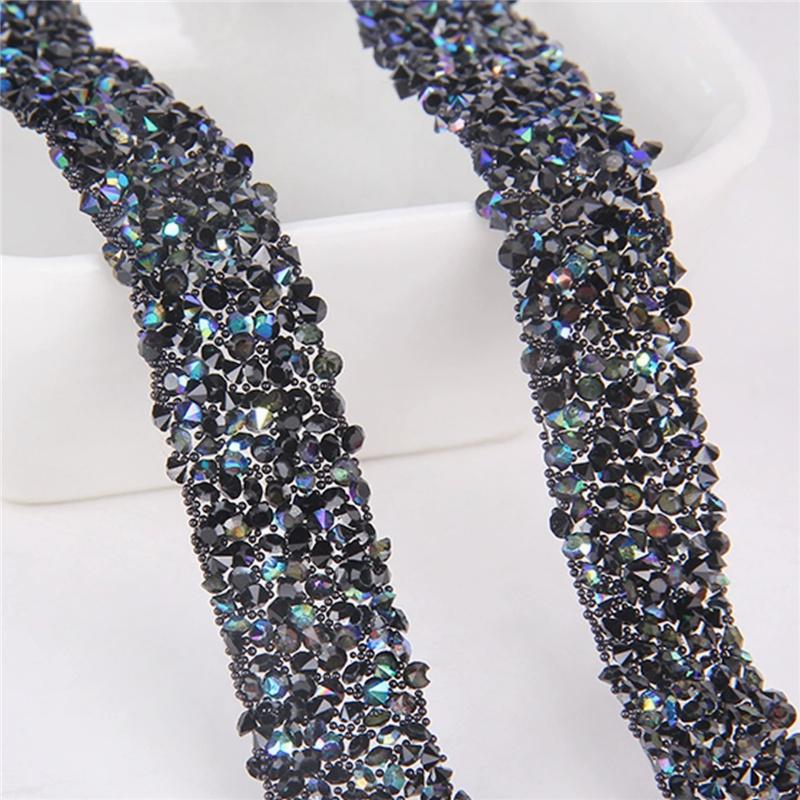 2 Meter 12mm Harz Zirkonia Perlenketten Für Haarnadel Halskette Armbänder Selbstklebende Ketten Los für DIY Schmuckherstellung Zubehör