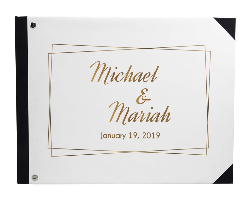 Darling Souvenir Blue Floral & Geometric Hardbound Cover Printed Anniversary Wedding Guestbook Scrap Book-7 X 9