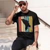 MOLDOVA schweres Retro-T-Shirt mit Aufdruck, lustig, Rundhalsausschnitt, für täglichen Komfort