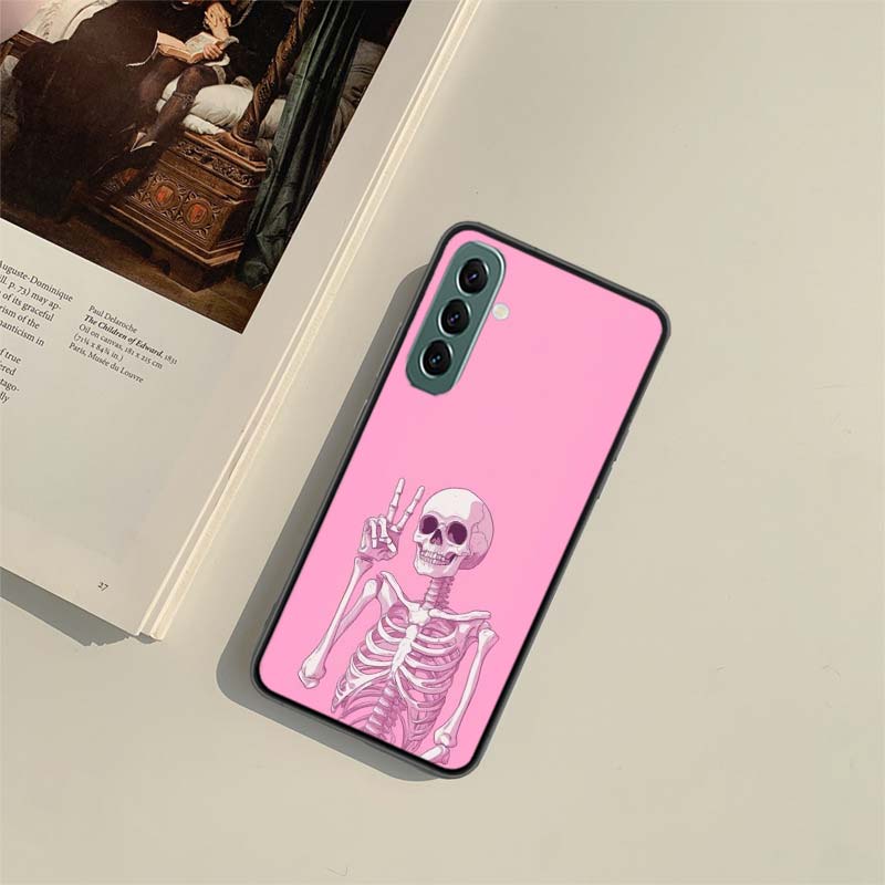 A Funny Skeleton Skull Phone Case for Samsung A54 A14 A24 A34 A17 A37 A57 A55 A35 A25 A15 A07 A05S A04S A12 A22 A32 A52S A72 Gal