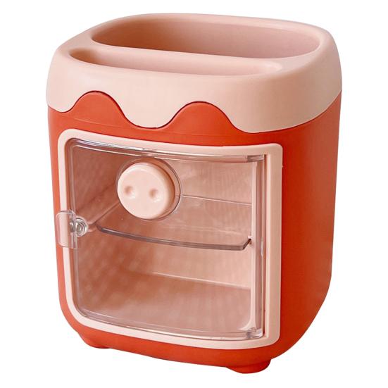 

Отделение для держателя ручек, очаровательный пластиковый настольный разделенный держатель для кистей для макияжа, бытовые принадлежности A