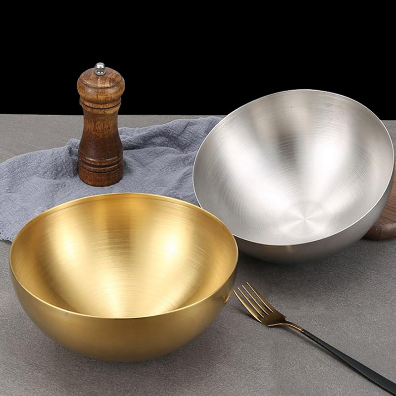 Boluri din oțel inoxidabil, salată, supă, amestecare, servire, boluri coreene din metal pentru depozitarea pastelor