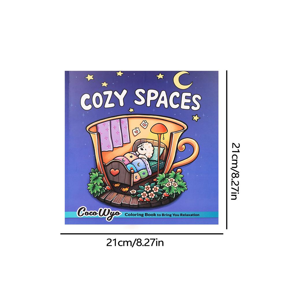Omalovánky pro dospělé a teenagery s roztomilými štěňátky, kreslené omalovánky pro relaxaci v útulném hygge okamžiku.